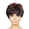 thumbnail image 1 of Short Wig Color Bleaching And Dyeing Bangs Short Curly Hair, 1 of 2