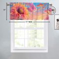 thumbnail image 4 of Sunflower Thermal Insulated Window Curtain Valance Sunset Colorful Sky Yellow Blooming Flower Privacy Decorative Rod Pocket Short Window Valance Curtains 54 by 18 in, 1 Panel, 4 of 6