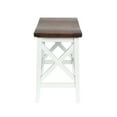 thumbnail image 3 of Set of 2 Brown and White Hand Crafted Counter Stools 25.75", 3 of 7