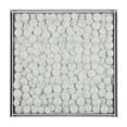 thumbnail image 6 of DecMode White Capiz Shell Handmade Dimensional Overlapping Geometric Wall Decor with Black Metal Frame, 6 of 7