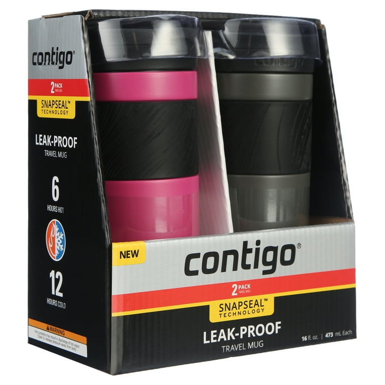 Contigo SnapSeal Insulated Stainless Steel Travel Mug, 16 oz., Sake &  Dragonfruit, 2-Pack 