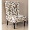 thumbnail image 2 of Furniture of America Lysa Fabric Wingback Accent Chair in Damask Pattern, 2 of 3