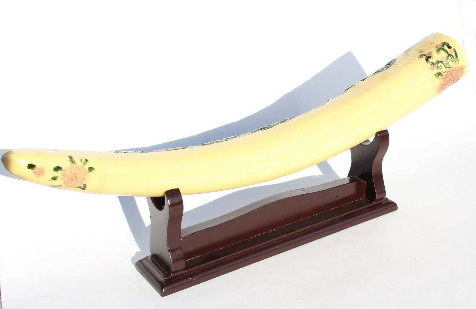 17" Panda Ivory Horn w holder Cute Panda Collection Great Home Decor EHD