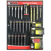 K-Tool 831 26-pc Punches & Chisels Display Board