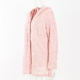 thumbnail image 4 of TQWQT Womens Fuzzy Fleece Open Front Hooded Long Cardigan Jackets Sherpa Outerwear Coats Pink L, 4 of 6