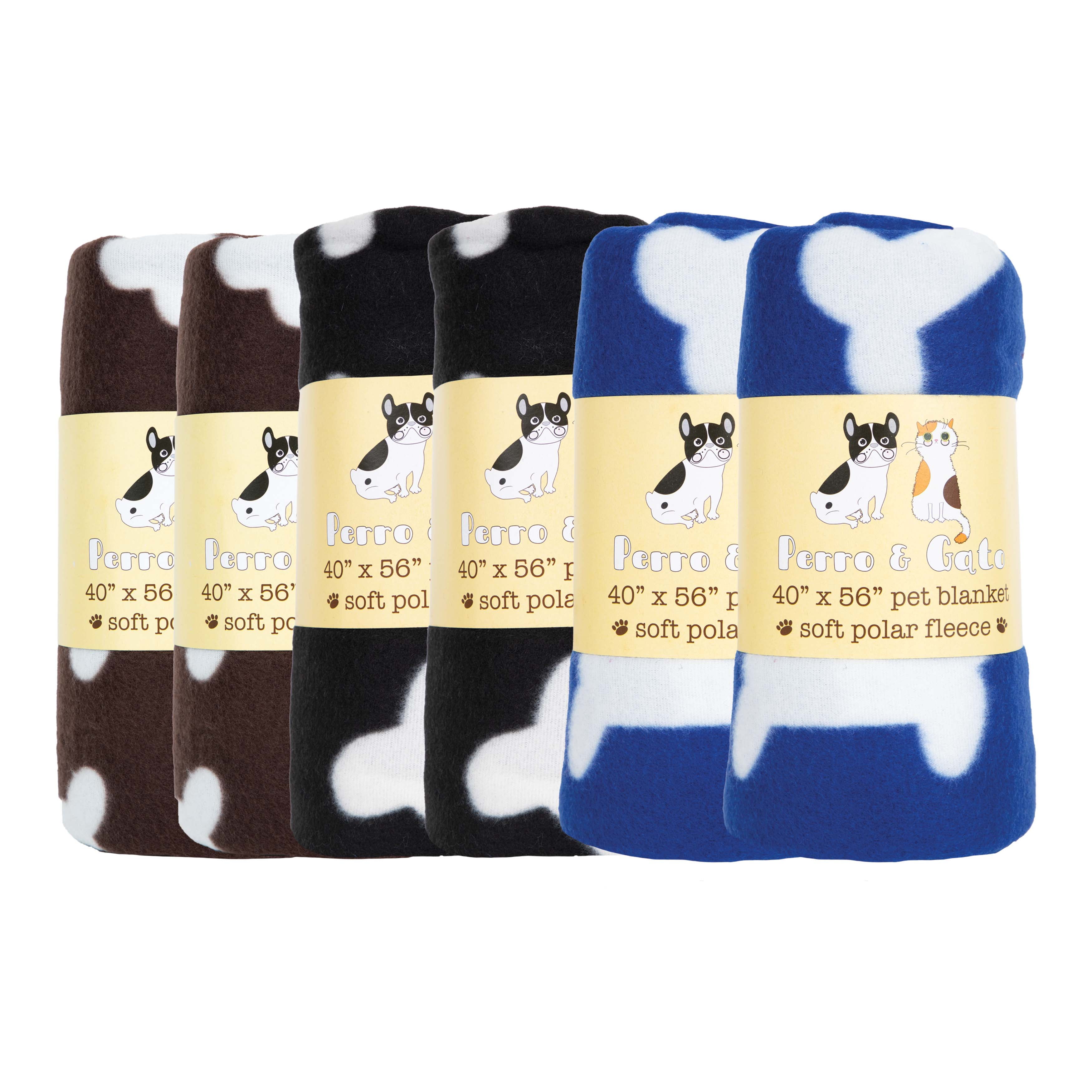Arkwright Pet Blankets (Bulk Case of 36), Bones Pattern