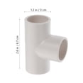 thumbnail image 2 of KONTONTY 30Set PVC Conduit Connector T Shape Lightweight for DIY Projects Professionals, 2 of 8