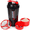 Red, variant on Plastic Shaker Cup For Protein Powder, Smoothies, Sports Water Bottle For Running And Fitness
