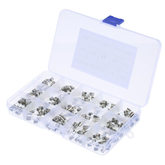 150PCS 5x20mm 15-value Fast Blow Fuses Glass Tube Fuse Assorted Kit Automotive Replacement Fuses Assorment