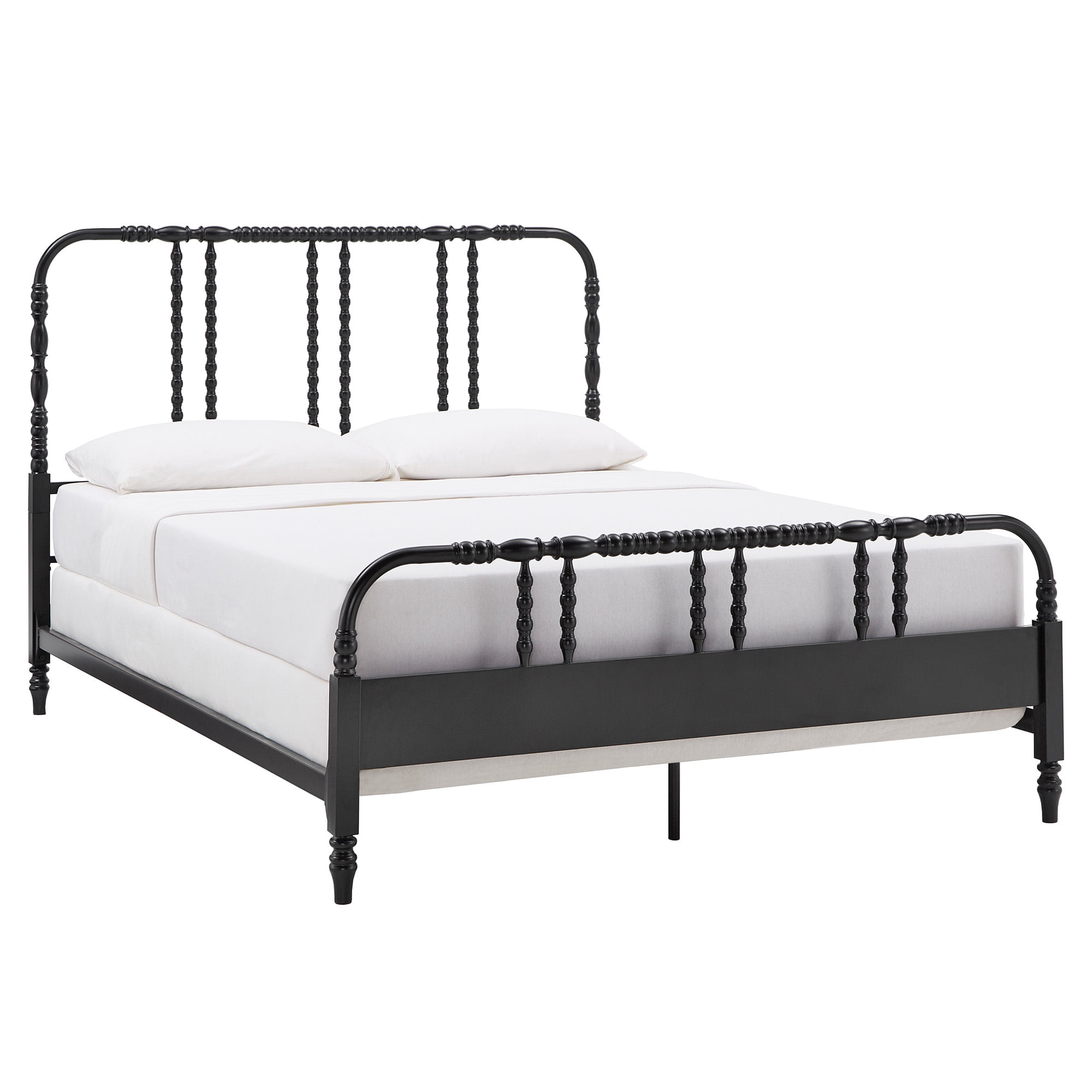 Weston Home Leona Metal Spool Full Bed, Black