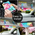 thumbnail image 3 of OTOSTAR Car Sun Visor Mask Holder Case Tissue Box Holder, Artificial Leather Auto Napkin Box Holder Backseat Paper Towel Box with 1 Tissue Refill (Colored Clouds), 3 of 6