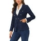 thumbnail image 4 of Chaqueta de mezclilla de manga larga con solapa y botones para mujer INSPIRE CHIC con bolsillos XL negro-azul, 4 of 6