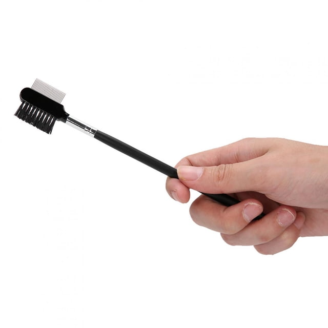 Cepillo de cejas 4 piezas Kit de cepillo de pesta?as Cepillo plano de doble lado y peine Cepillo de pesta?as Cepillo cosmético para maquillaje de ojos Extensión de pesta?as EOTVIA NO