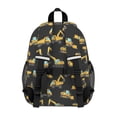 thumbnail image 3 of Excavator and Loader Black Pattern Backpack for School, Cute School Bag with Adjustable Shoulder Straps and Padded Back, 15"x11.42"x5.5", 3 of 5