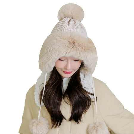 

WUDATI Cable Knit Autumn and Winter Warmth Women s Fashion Winter Hat Plush And Thicken Fashion Custom Warm Hats Wool Cap Hat