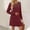 *Wine, variant on ClodeEU Womens Long Sleeve Round Neck Lace Sweater Dresses ,Casual Fall Work Mini Dress Wine,Womens Plus S