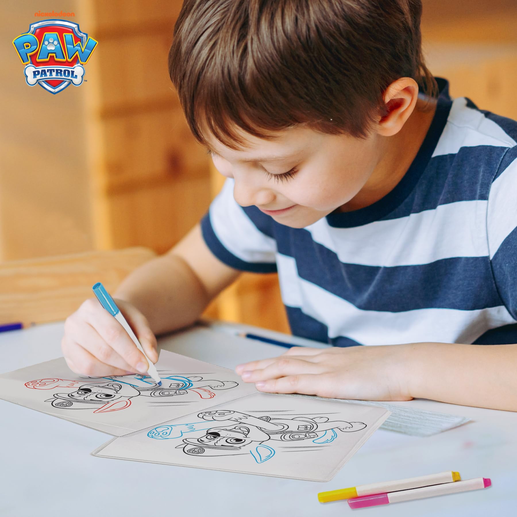 PAW Patrol Animated Glow Pad – LED Drawing Pad for Kids with 6 Storyboards, 3 Markers