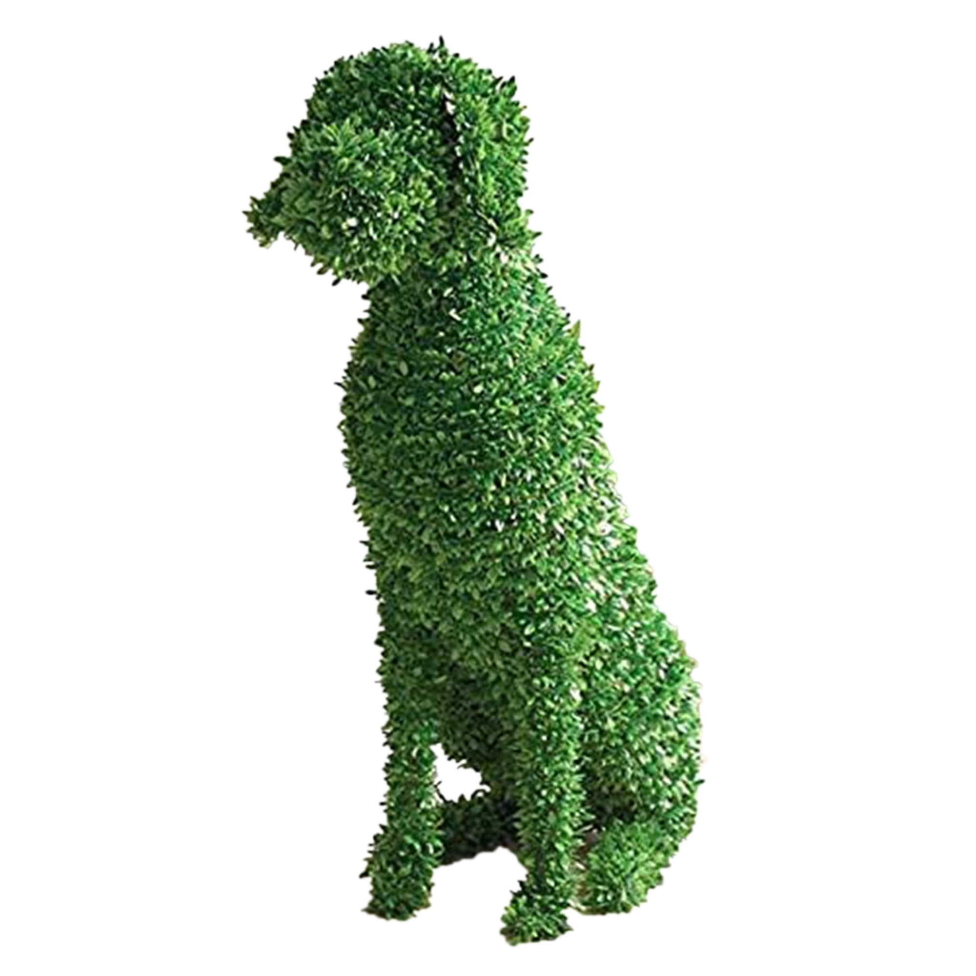 Garden Decor Dog Statue,Faux Boxwood Peeing Dog Topiary Outdoor Decor