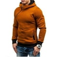 thumbnail image 3 of Oblique Zipper Solid Color Hoodies, 3 of 4