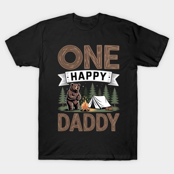 One Happy Daddy Camping Bear Father Day Outdoor Nature Graphic Unisex T-Shirt C01275, up to size 5XL
