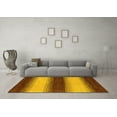 thumbnail image 3 of Ahgly Company Machine Washable Indoor Rectangle Abstract Yellow Modern Area Rugs, 5' x 7', 3 of 4