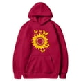 thumbnail image 3 of Olyvenn Womens Sunflower Sweatshirts Graphic Hoodie for Women Sunflower and Butterfly Shirt Long Sleeve Pullover Tops Red M, 3 of 4