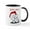 White/Black Inside, variant on CafePress - Kiniart Santa Westie - 11 oz Ceramic Mug - Novelty Coffee Tea Cup