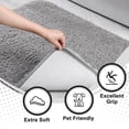 thumbnail image 5 of Junovo Soft Bathroom Rug Runner Absorbent Microfiber Bath Rugs for Bathroom Non Slip Bath Mat for Tub, Shower Floor,24"x48",Gray, 5 of 7