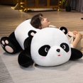 thumbnail image 2 of Peluche de oso panda gigante kawaii, animal de zoológico de dibujos animados acostado de pie, regalo reconfortante para niños, 2 of 5