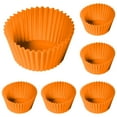 thumbnail image 2 of 2.75-Inch Silicone Baking Cups, Reusable Non-Stick Cupcake Molds for Multicolor Party Muffins, Boiling Eggs, Bread & Desserts, Oven & Freezer Safe, 6 pcs, 2 of 5