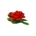 thumbnail image 2 of Large Decorative Red Rose Flower Art Decoration Capodimonte Porcelain 2” Tall, 2 of 3