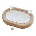 thumbnail image 4 of Rascador de Sisal para gatos, almohadilla rascadora para gatos de interior, juguetes de entrenamiento, cama ovalada para rascar gatos, para jugar con orejas, 4 of 8