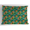 thumbnail image 1 of Orchids Pillow Sham, Botanical Pattern with Aloha Motifs Hawaiian Brazilian Jungles Summer Paradise, Decorative Standard Queen Size Printed Pillowcase, 30 X 20 Inches, Multicolor, by Ambesonne, 1 of 2