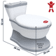 thumbnail image 5 of Baño Entrenador para Niños Sonido de Descarga Asiento Acolchado Antisalpicaduras Antideslizante Diseño Realista - Gris, 5 of 7
