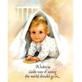 thumbnail image 1 of Catholic print picture - Baby In Covered Blanket - 8" x 10" ready to be framed, 1 of 1