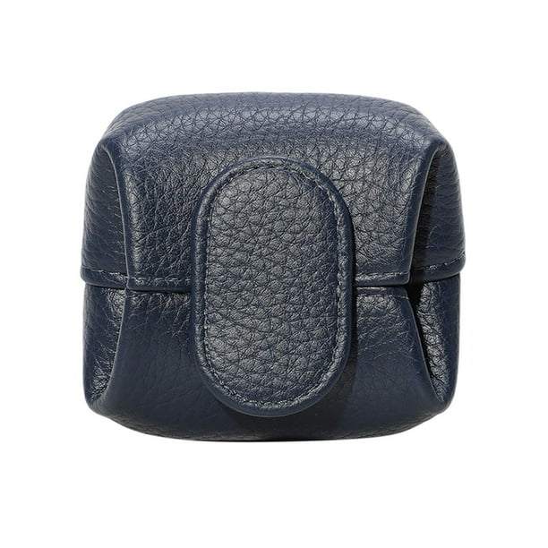 Mini Lychee Coin Purse Solid Color Buckle Key Earphone Storage Bag Casual Change Pouch For Daily Use