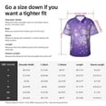 thumbnail image 5 of Fuzoiu Snowfall Sky White Purple Print Hawaiian Shirt for Men, Summer Beach Casual Short Sleeve Button Down Shirts, Men’s Beach Summer Shirts with Pocket,Small, 5 of 7