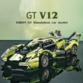 thumbnail image 3 of FNNMNNR V12-GT Super Sports car Building Blocks Kit 1 14 Scale MOC Building Blocks Car Model Toys for 14+ Year Boys Adult(1239 Pieces), 3 of 9
