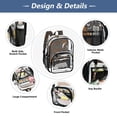 thumbnail image 5 of PVC Transparent Backpacks Clear Backpack for Travel and Outings Ancient Art Shapes, 5 of 7