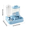 thumbnail image 3 of Automatic Pet Feeder and Water Dispenser Combo for Cats and Small Dogs with Raised Neck Bowl, Large Capacity, Spill-Proof Base, Plastic, Multiple Colors, 3 of 6