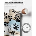 thumbnail image 6 of nqOlkjepod Outdoor Curtains for Patio Waterproof, Blue Beige Paw Print Outdoor Privacy Panels Grommet, Vintage Farmhouse Country Wooden Grain Blackout Outside Curtains for Porch 54"x108", 2 Panels, 6 of 8