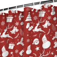 thumbnail image 3 of Red Christmas Silhouette Pattern Shower Curtain 72"x72" ,Bathroom Decorative Shower Curtains Set with 12 Hooks,Modern Waterproof Washable Shower Curtain, 3 of 6