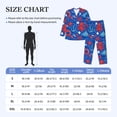 thumbnail image 4 of Balery Nautical Animals Pattern Pajama Sets for Men Long Sleeve 2 Piece Sleepwear Loungewear Sets Soft PJ's with Pockets Long Sleeve Comfy Pj Sets-Medium, 4 of 7