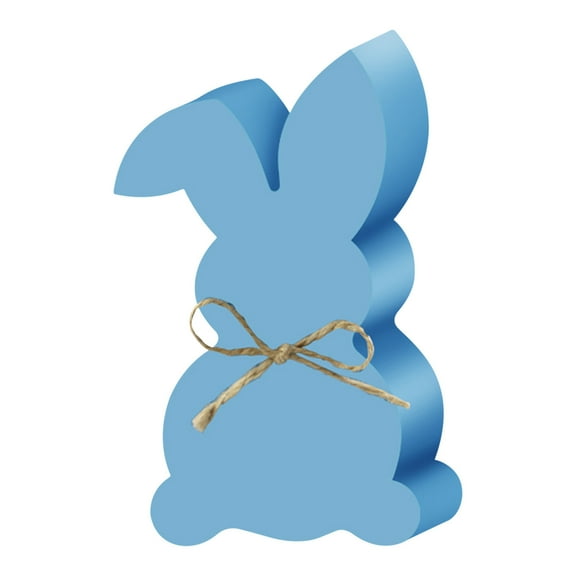 yulier Spring Easter Bunny Table Decorations Sign, Wooden Bunny Rabbit Ornaments Tabletop Centerpiece, Easter Decorations for Spring Home Office Table Decor Easter Gifts