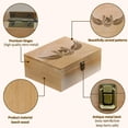 thumbnail image 3 of 1Pc Horseshoe Wings Wooden Memory Keepsake Box Animal Theme Box with Hinged Lid and Lock Decorative Storage Box Stash Box 7.6x9.6x4inch, 3 of 9