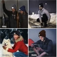 thumbnail image 4 of MAMOWEAR Men LED Beanie Hat with Light, USB Rechargeable, Headlamp Cap Adjustable Brightness Winter Beanie for Men Women Dad Camping Outdoor, 4 of 7