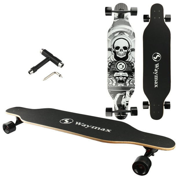 Longboard Skateboard Complete 41 Inch Longboard for Hybrid, Freestyle