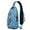 Sky-blue-97, variant on Crossbody Sling Backpack for Women Men Blue Whale Shark Fin Shoulder Sling Crossbody Casual Chest Bag for Travel Sports Running Hiking