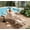 Beige, variant on YIORTWO Patio Outdoor Lounge Chair with Ottoman, Sling Recliner Chair with Puffy Cushion & Foot Stool, Metal Frame for Patio, Garden, Poolside, Beige