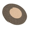 thumbnail image 3 of Alfombra redonda de yute reversible, estilo nórdico retro, moderna, circular, para dormitorio, pasillo, color retro, 45 cm., 3 of 14